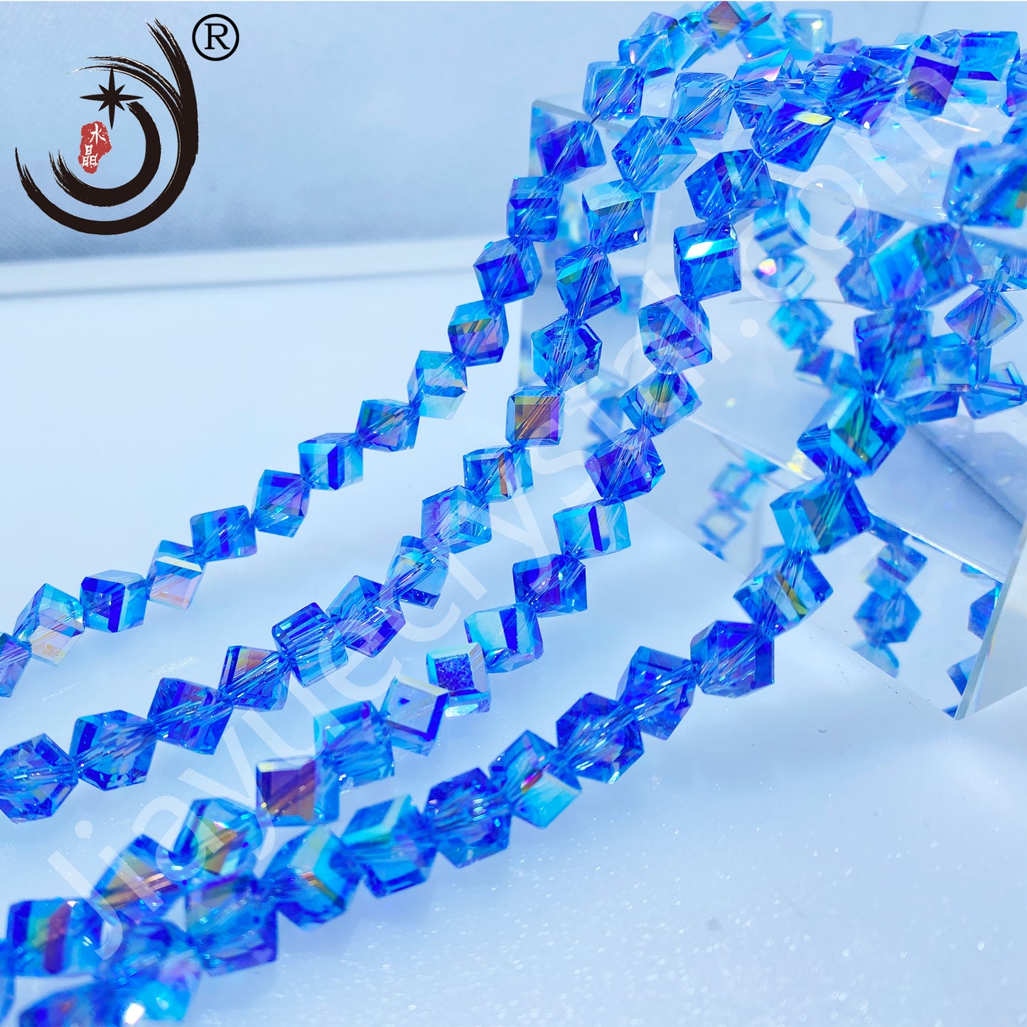 8MM Diagonal square Beads Glass Crystal Beads Wholesale For DIY Jewelry (10036)