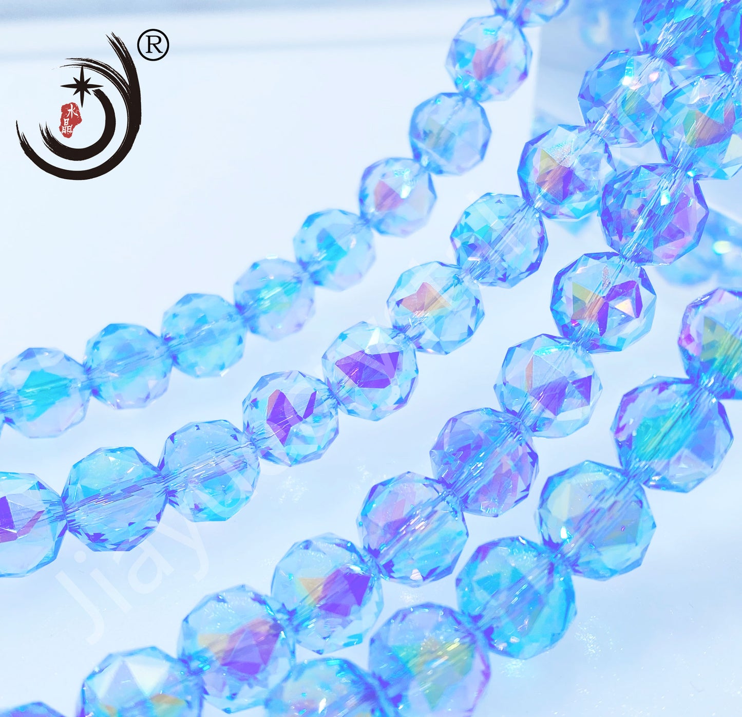 8MM Flower Ball Beads Glass Crystal Beads Wholesale For DIY Jewelry (10162)