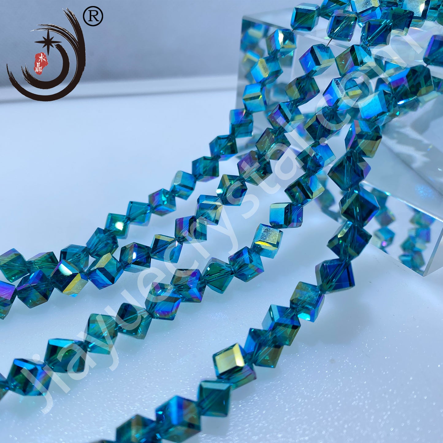 8MM Diagonal square Beads Glass Crystal Beads Wholesale For DIY Jewelry (10036)