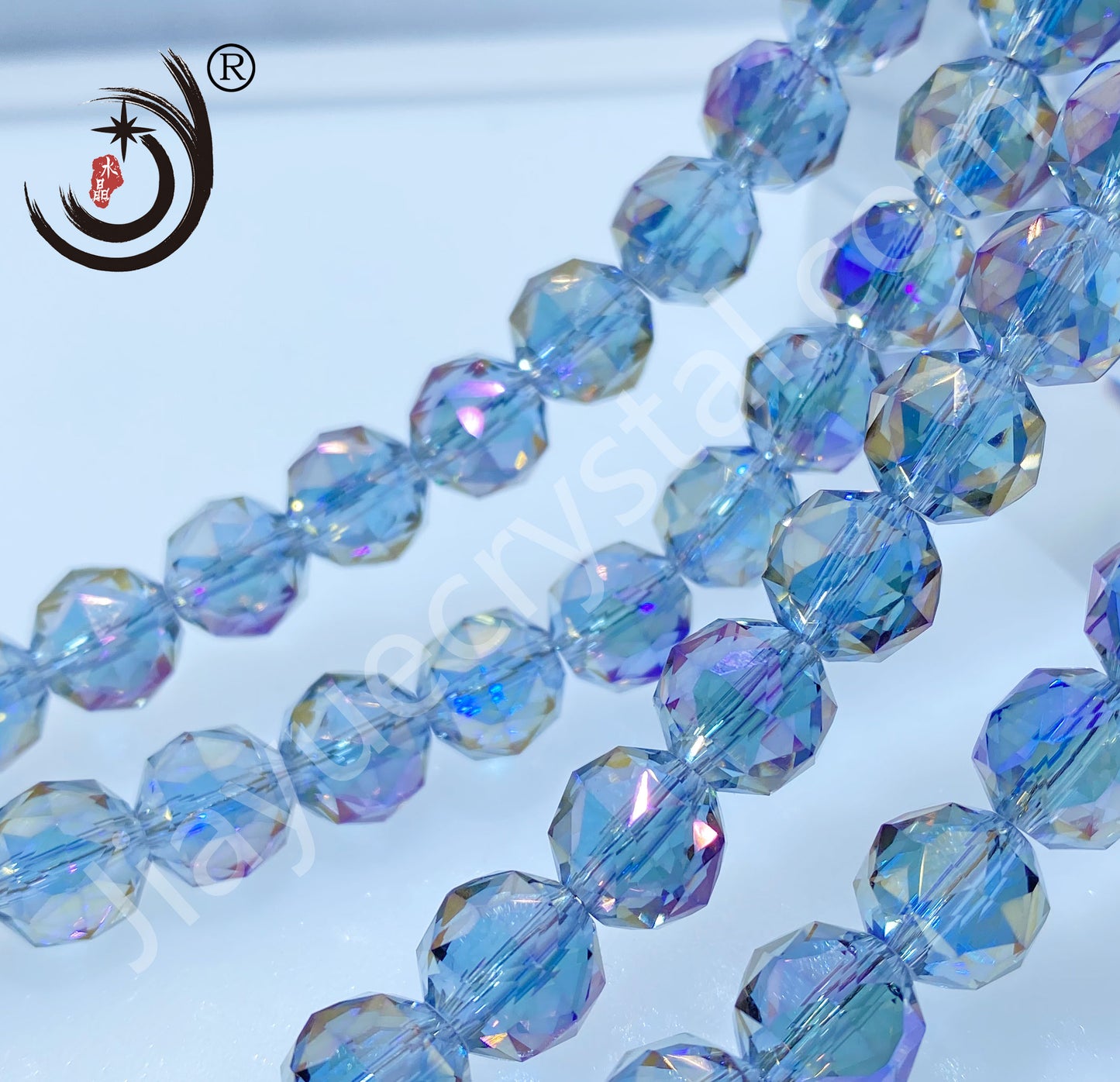 8MM Flower Ball Beads Glass Crystal Beads Wholesale For DIY Jewelry (10162)