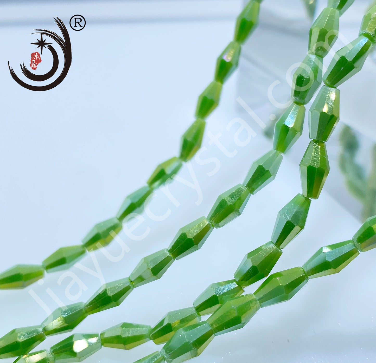 4x8MM Long Pointed Beads Crystal Glass Beads Whole Sale For DIY Jewelry (10061)