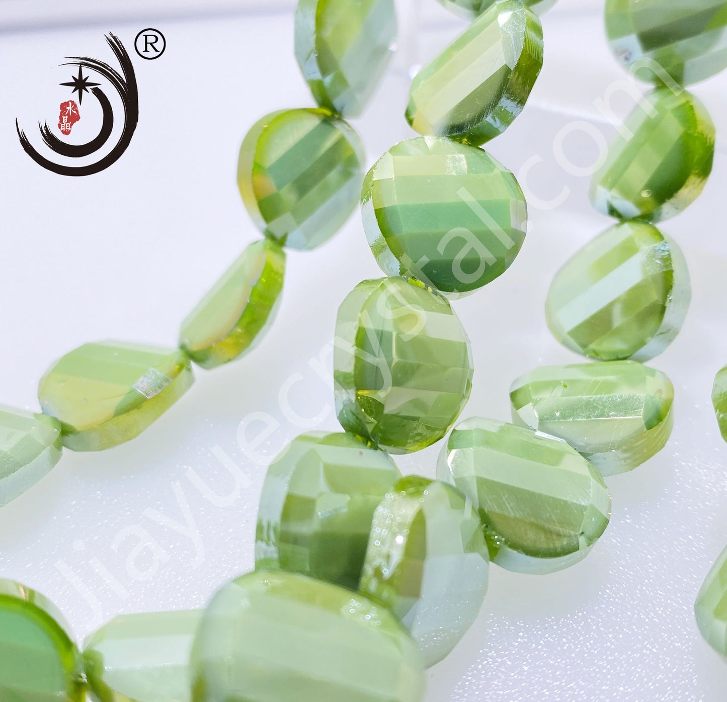 14MM Chinese ingot Crystal Glass Beads disco ball Wholesale For DIY Jewelry (50071)