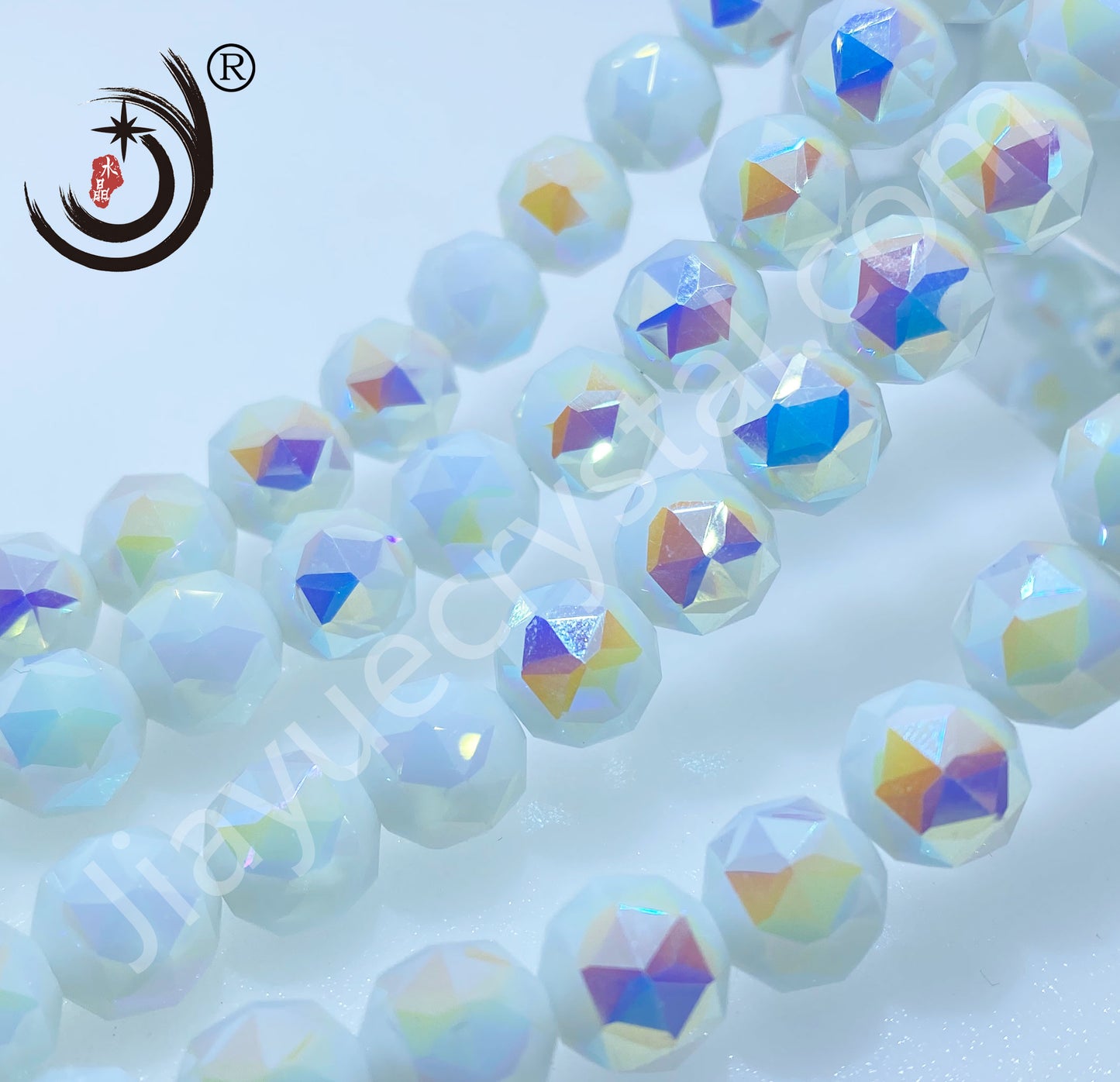 8MM Flower Ball Beads Glass Crystal Beads Wholesale For DIY Jewelry (10162)