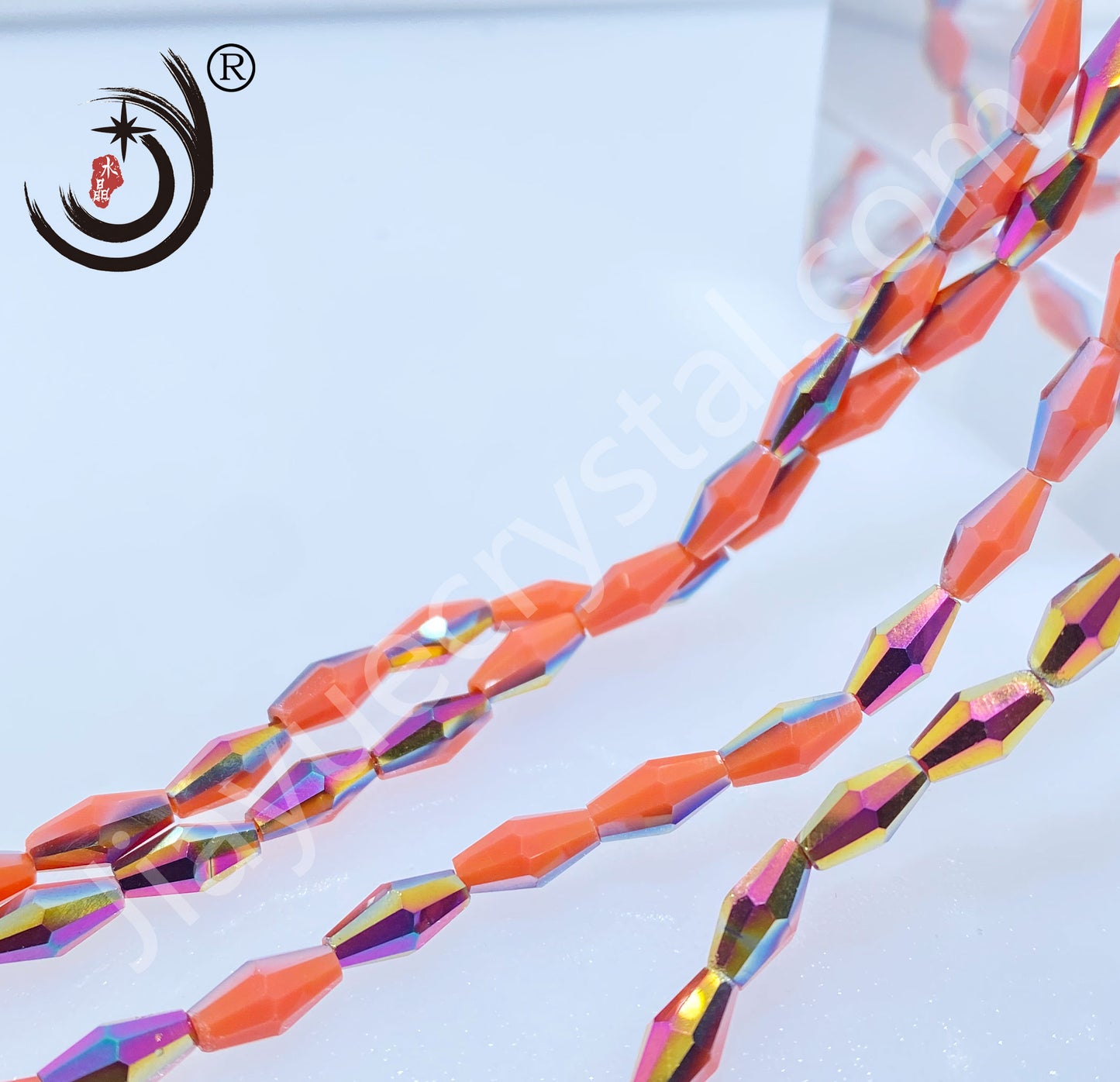 4x8MM Long Pointed Beads Crystal Glass Beads Whole Sale For DIY Jewelry (10061)
