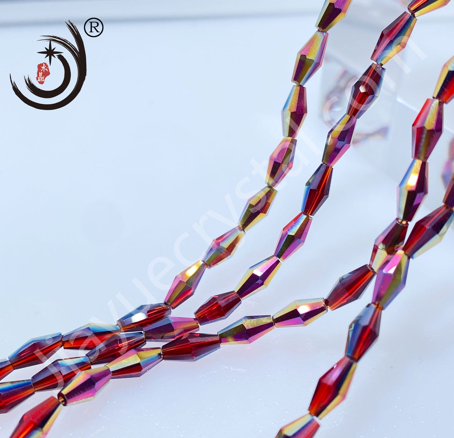 4x8MM Long Pointed Beads Crystal Glass Beads Whole Sale For DIY Jewelry (10061)