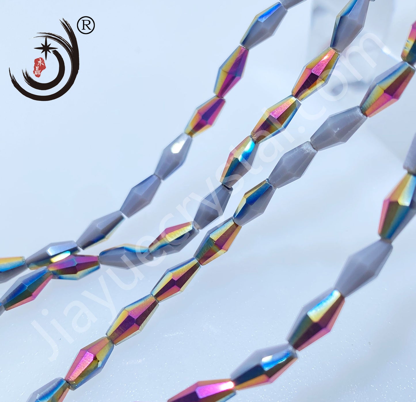 4x8MM Long Pointed Beads Crystal Glass Beads Whole Sale For DIY Jewelry (10061)
