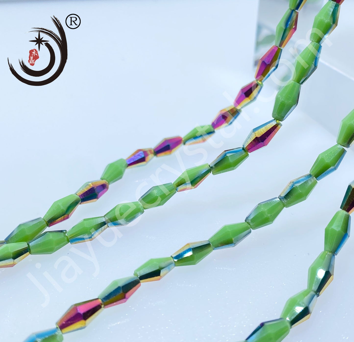 4x8MM Long Pointed Beads Crystal Glass Beads Whole Sale For DIY Jewelry (10061)