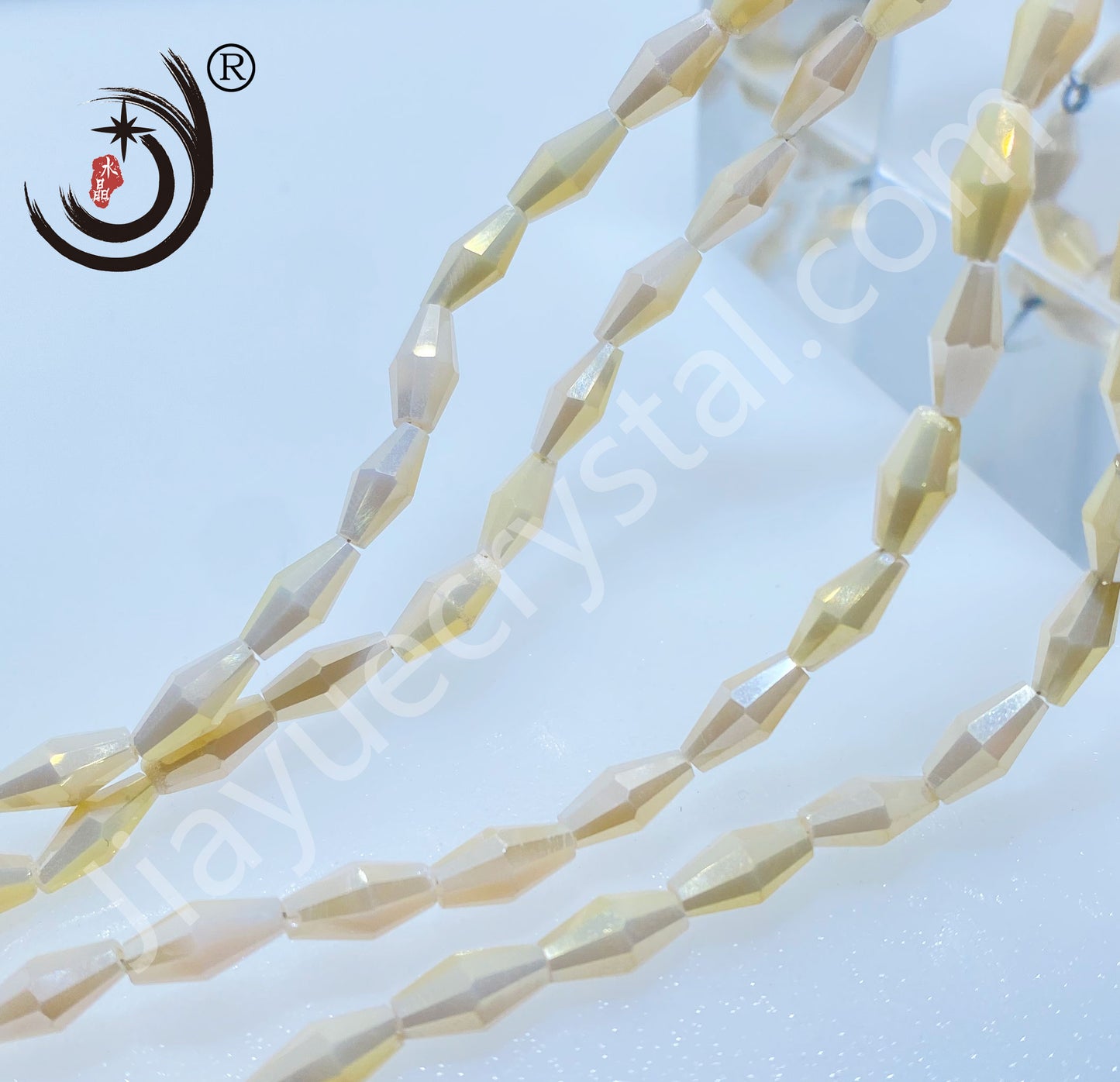 4x8MM Long Pointed Beads Crystal Glass Beads Whole Sale For DIY Jewelry (10061)