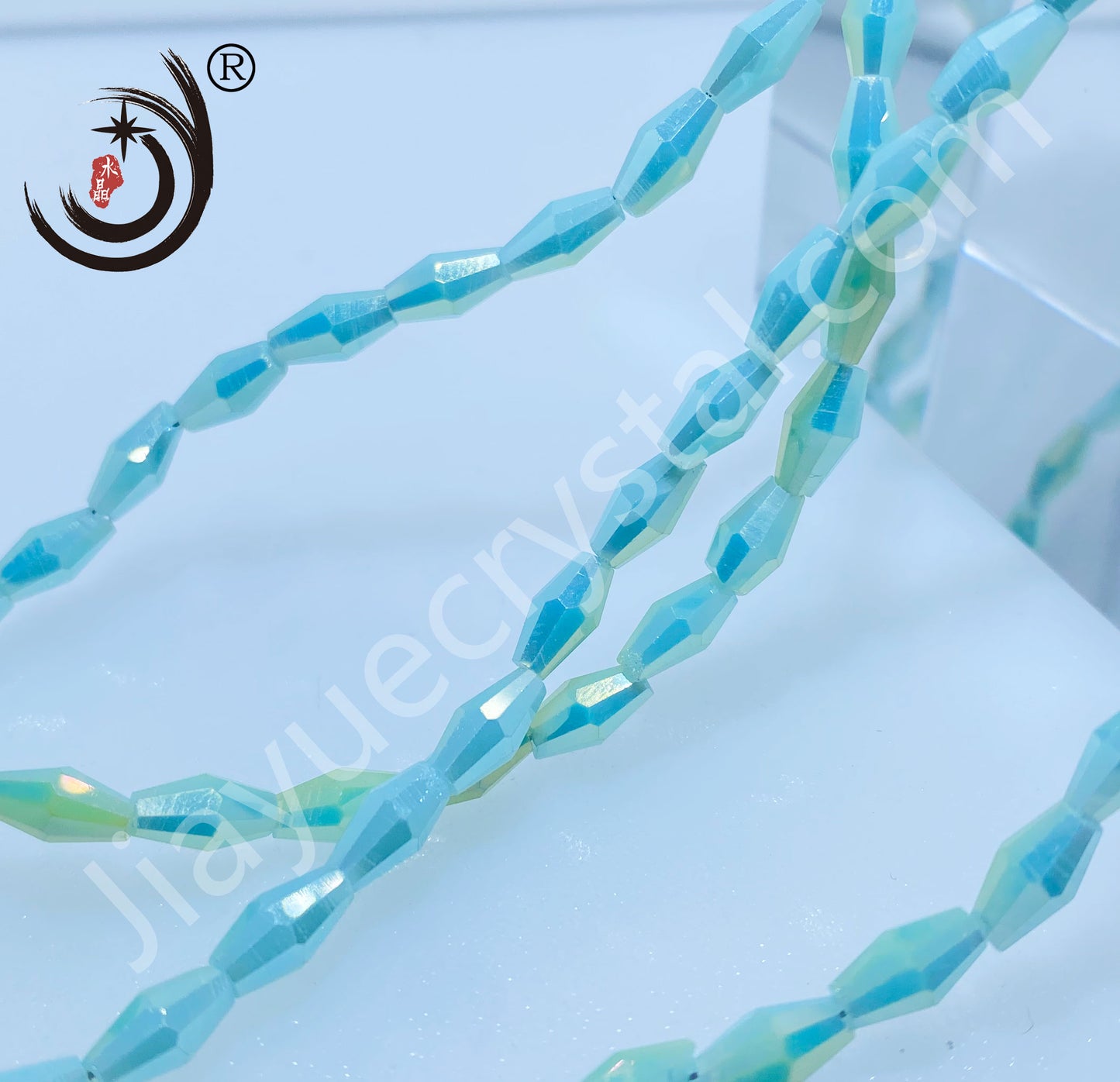 4x8MM Long Pointed Beads Crystal Glass Beads Whole Sale For DIY Jewelry (10061)