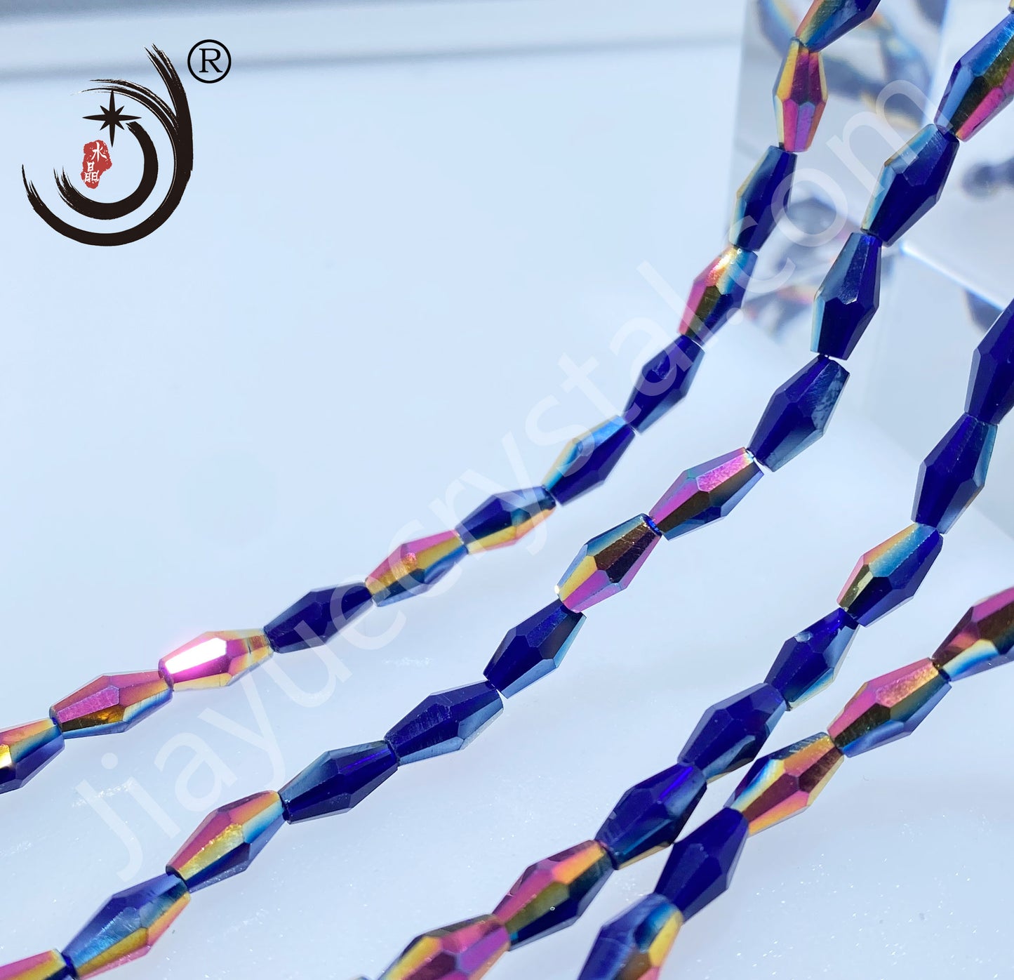 4x8MM Long Pointed Beads Crystal Glass Beads Whole Sale For DIY Jewelry (10061)