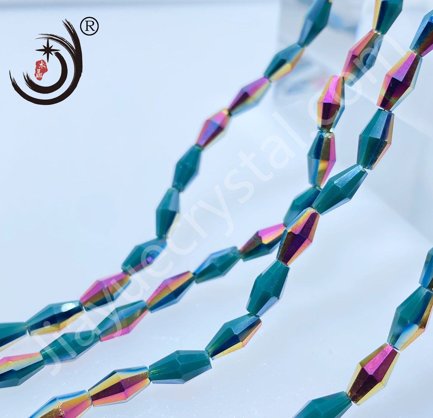 4x8MM Long Pointed Beads Crystal Glass Beads Whole Sale For DIY Jewelry (10061)