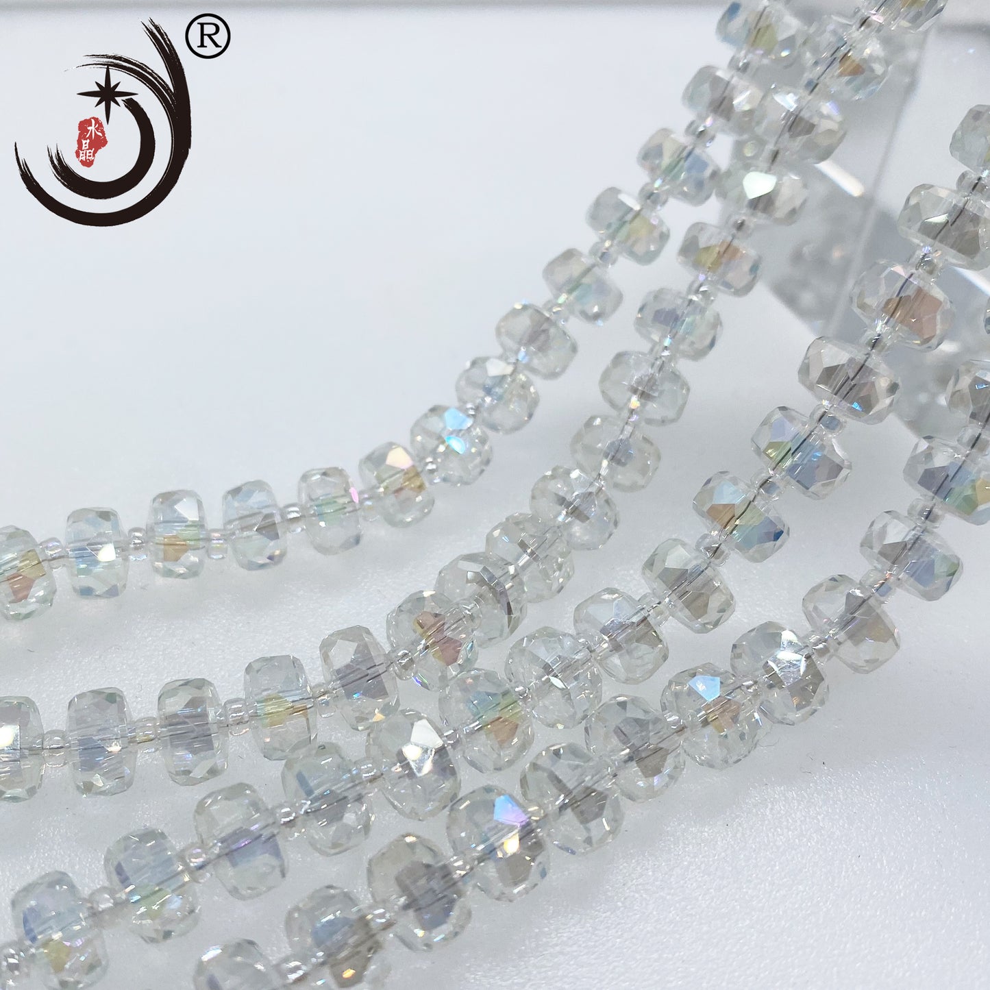 6MM/8MM Wheel Beads Crystal Glass Beads Whole Sale For DIY Jewelry (10117)