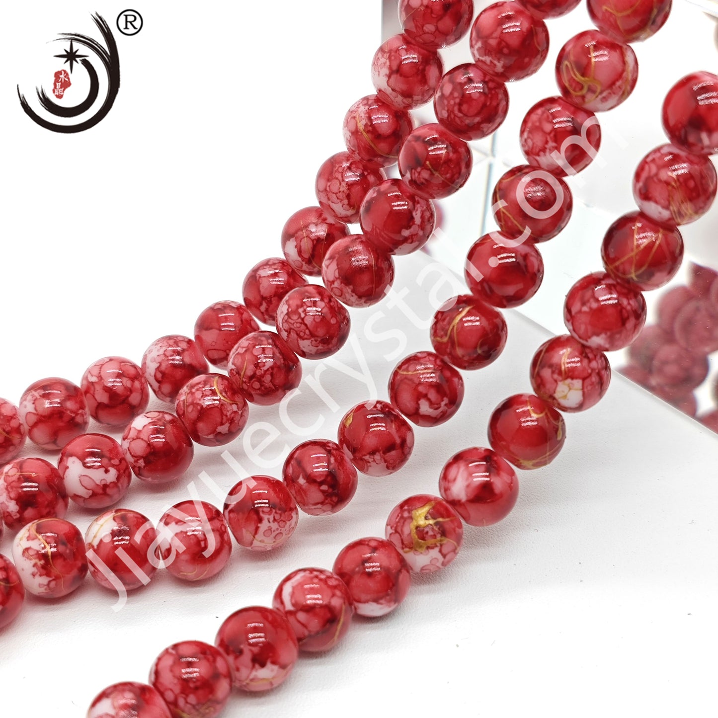 8MM Round Crystal Beads For DIY Jewelry, 100PCS/Line