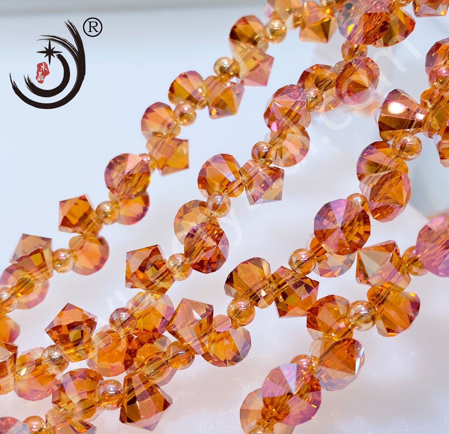 8MM Pointed Corner Glass Crystal Beads Wholesale For DIY Jewelry (19300)