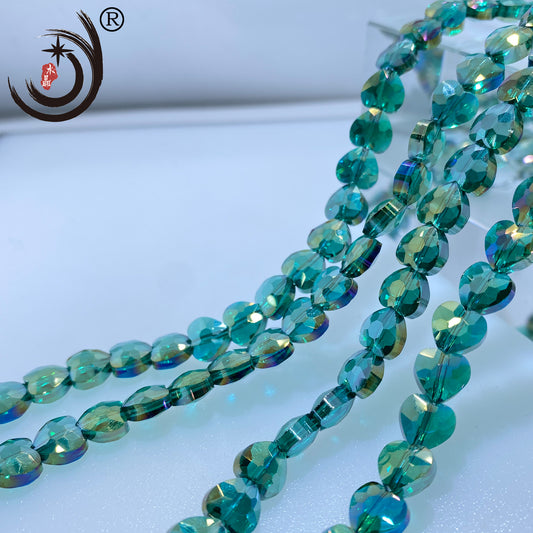 8MM/10MM Faceted Heart Shape Glass Crystal Beads Wholesale For DIY Jewelry (50048)