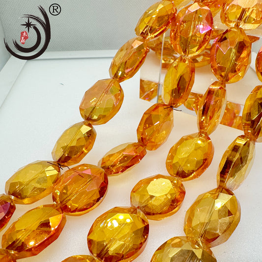 16X20MM Faceted Oval Crystal Glass Beads Whole Sale For DIY Jewelry (50063)