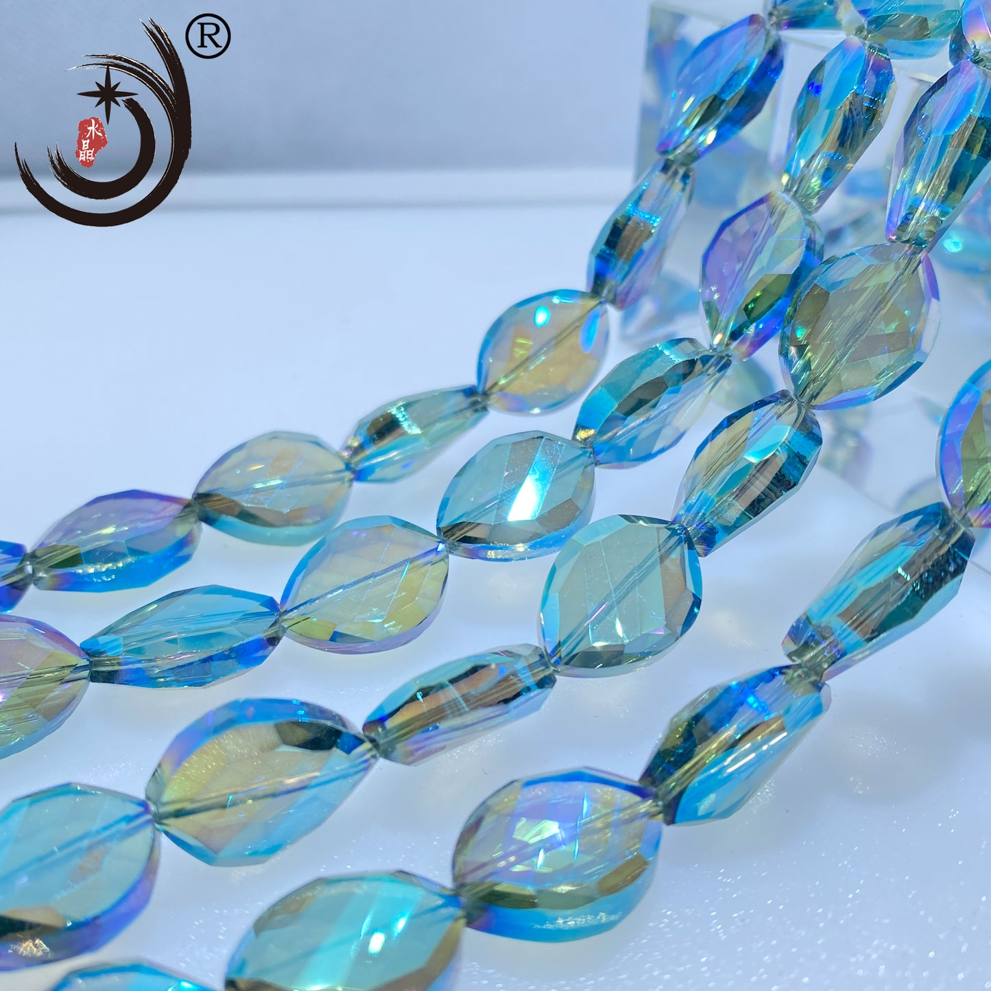 13X17MM Twist Beads Crystal Glass Beads Whole Sale For DIY Jewelry (15400)