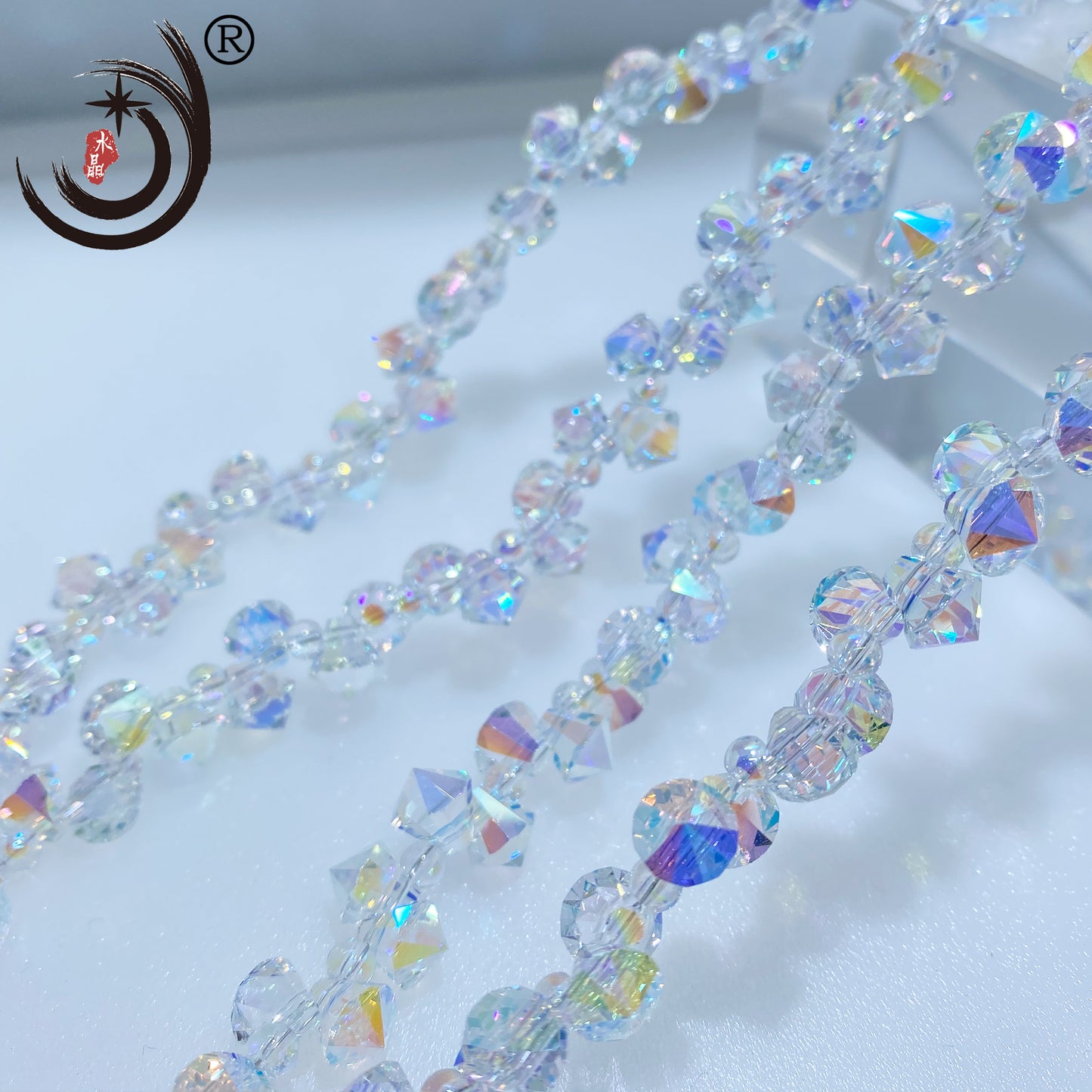 8MM Pointed Corner Glass Crystal Beads Wholesale For DIY Jewelry (19300)