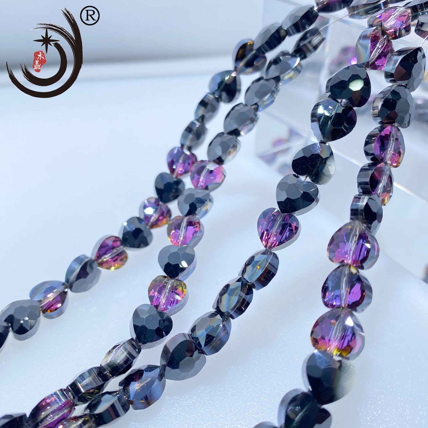 8MM/10MM Faceted Heart Shape Glass Crystal Beads Wholesale For DIY Jewelry (50048)