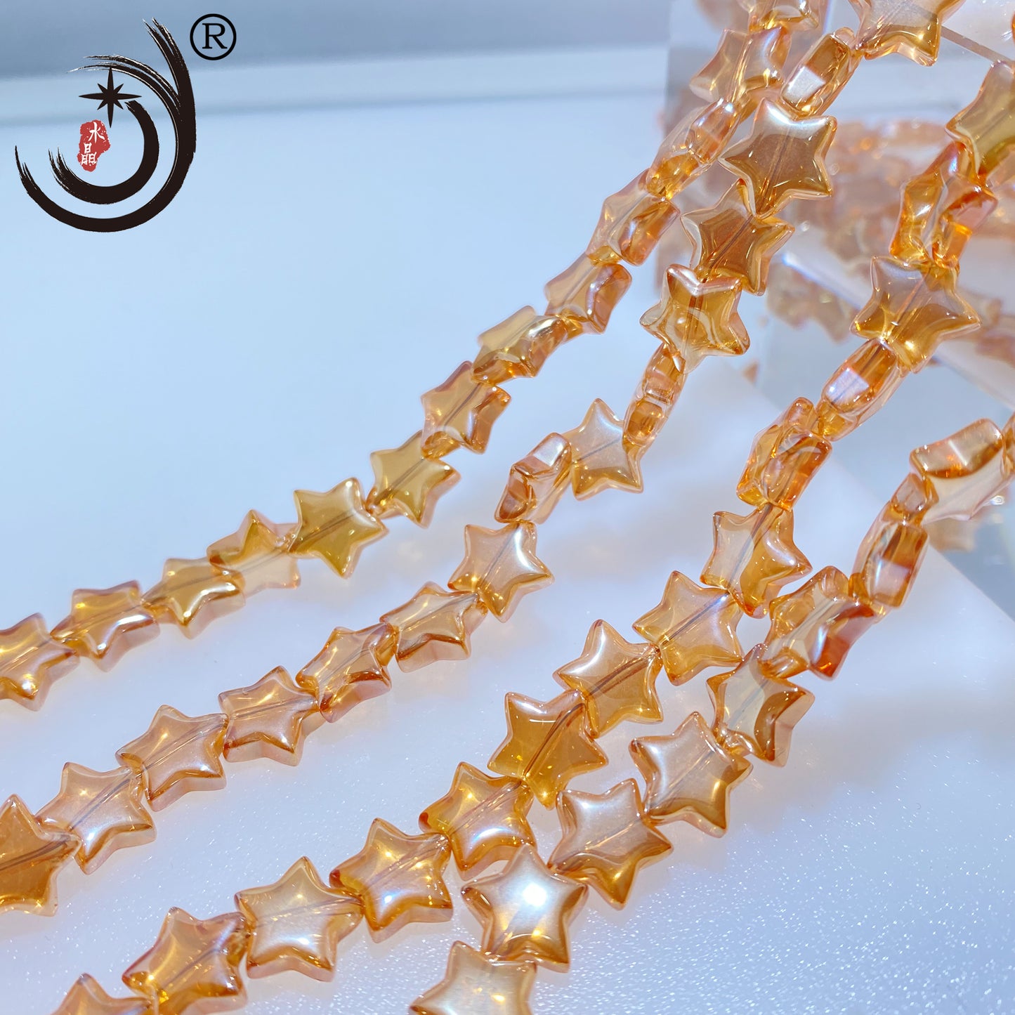 8MM Star Shape Crystal Glass Beads Whole Sale For DIY Jewelry (10135)