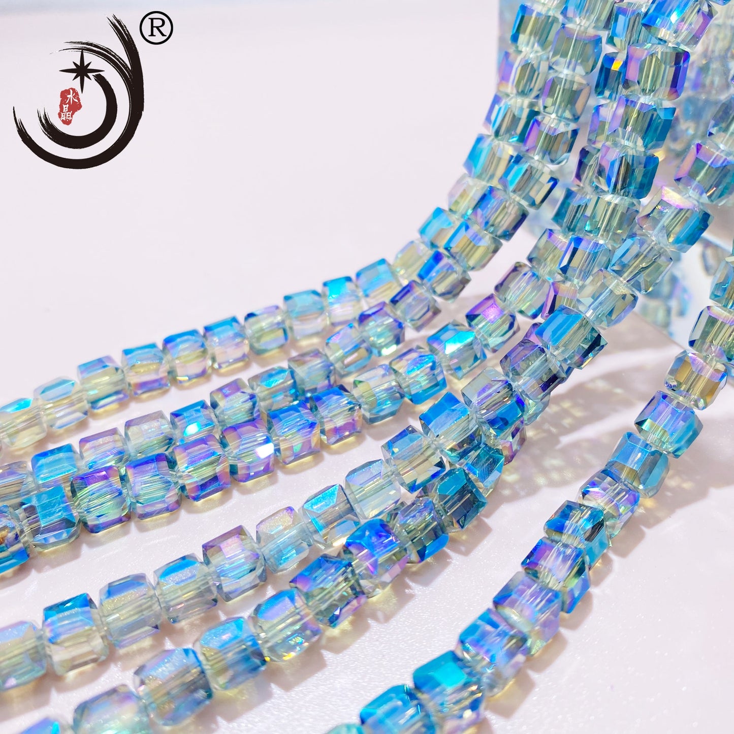 8MM Cubes and Squares Beads Glass Crystal Beads Wholesale For DIY Jewelry (10030)