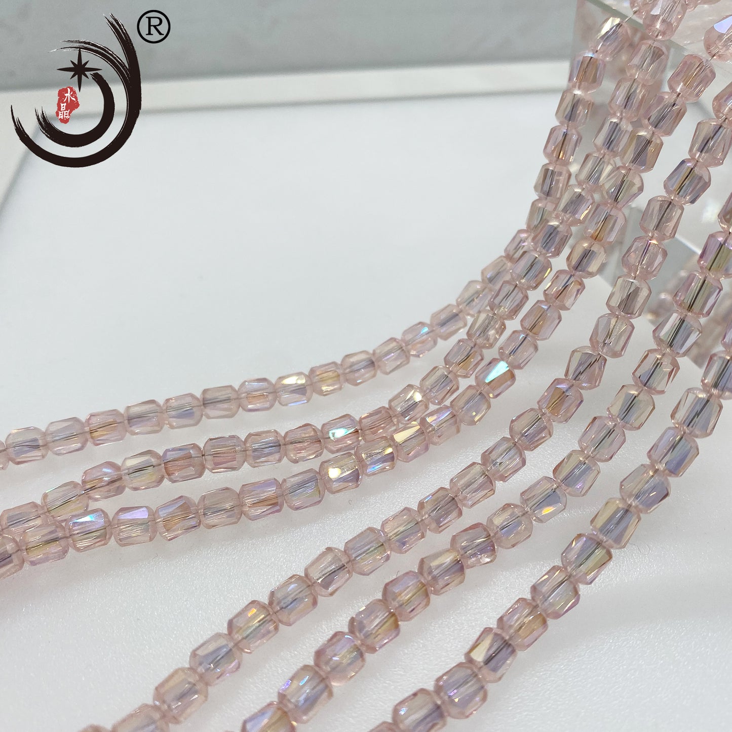 6MM Cylinder Glass Crystal Beads Whole Sale For DIY Jewelry (10137)