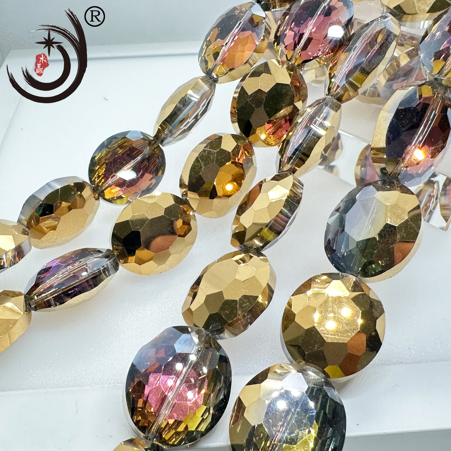 16X20MM Faceted Oval Crystal Glass Beads Whole Sale For DIY Jewelry (50063)