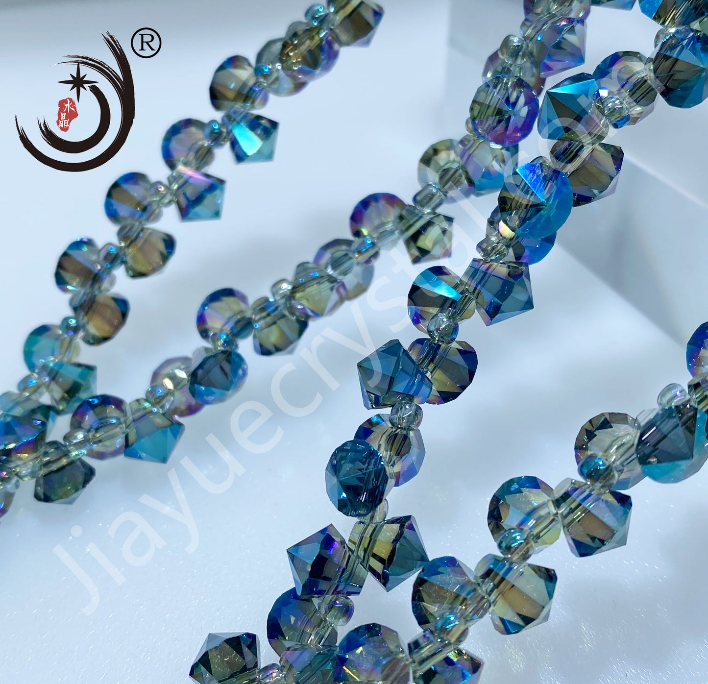 8MM Pointed Corner Glass Crystal Beads Wholesale For DIY Jewelry (19300)