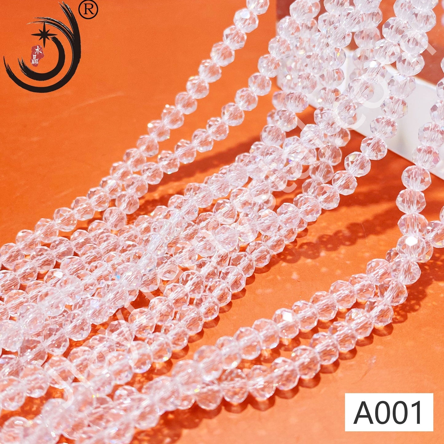 4MM Rondelle Beads Glass Crystal  Beads Wholesale For DIY Jewelry (10004)