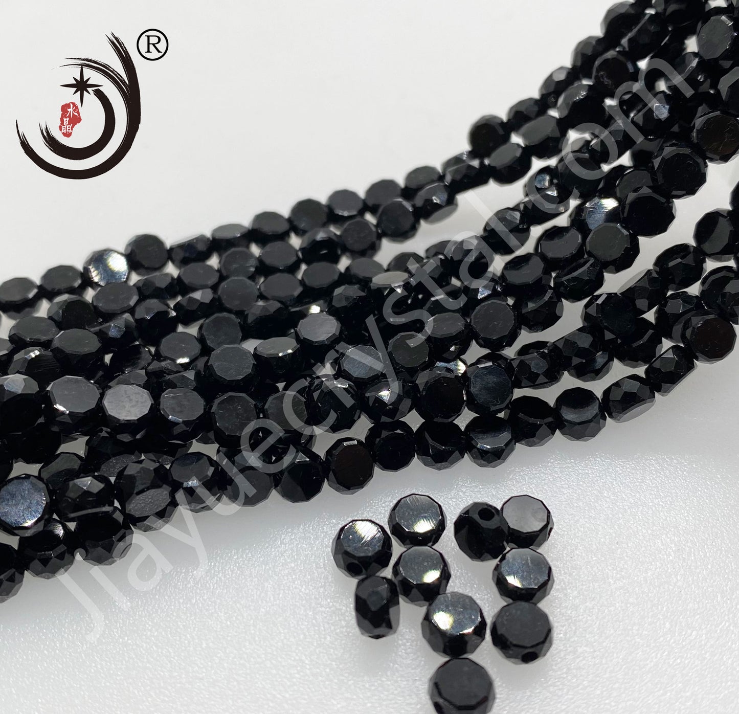 6MM/8MM Round Sheet Glass Crystal Beads Wholesale For DIY Jewelry (10099)