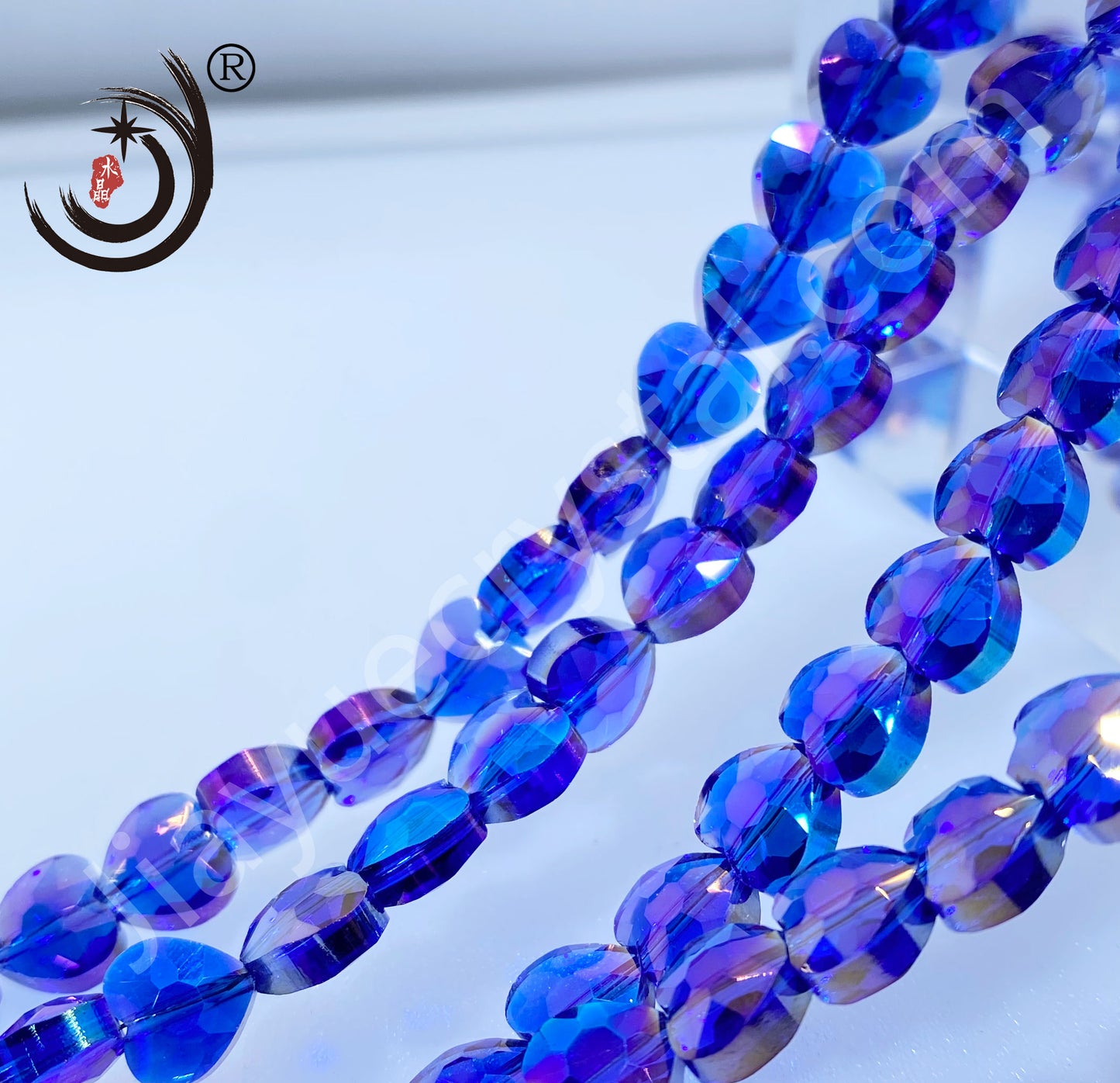 8MM/10MM Faceted Heart Shape Glass Crystal Beads Wholesale For DIY Jewelry (50048)