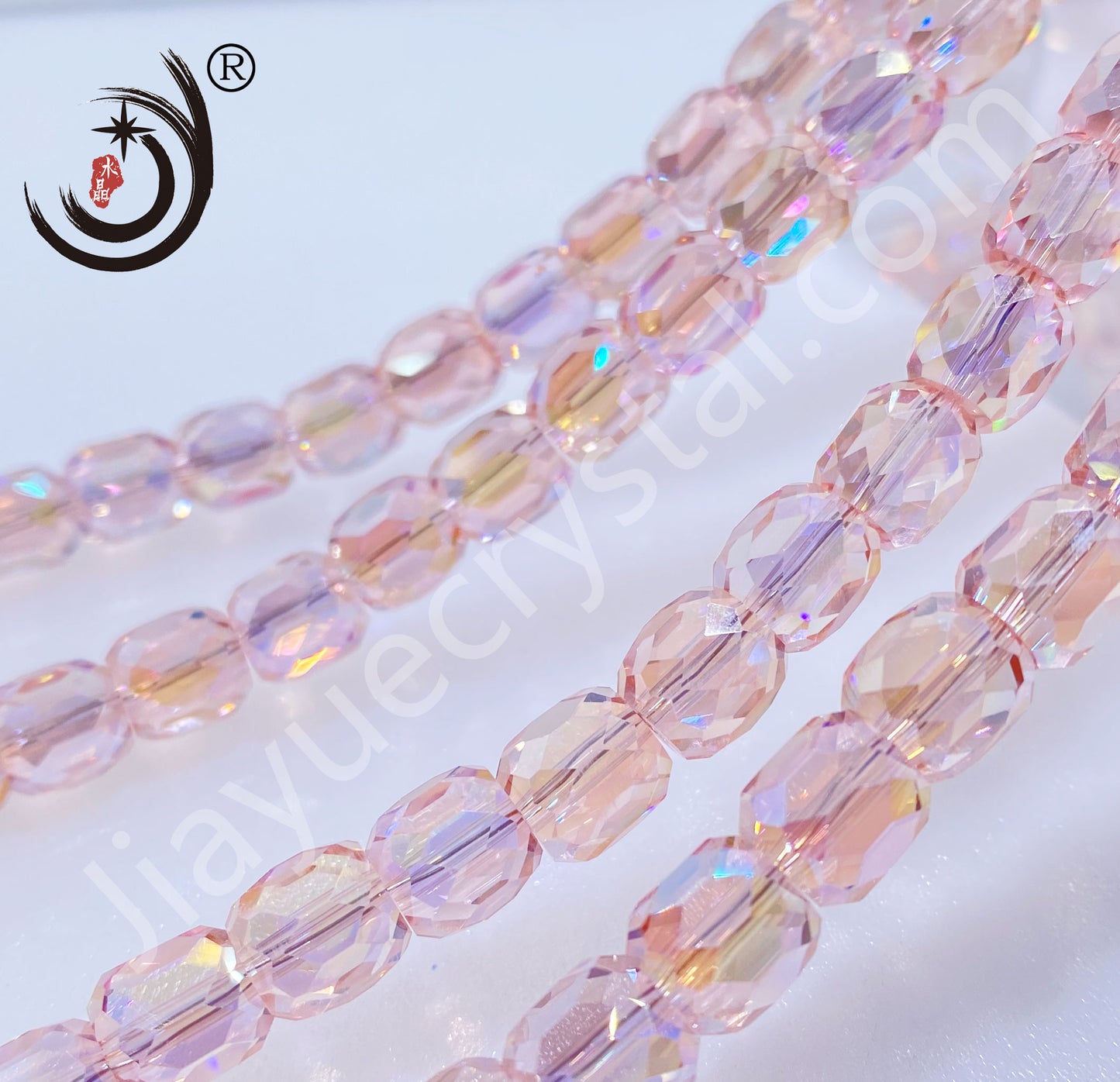 8MM Cylinder Crystal Glass Beads Whole Sale For Jewelry (10138)