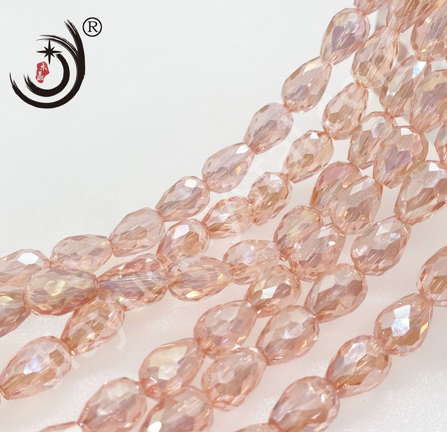 6MM/8MM Water Drop Crystal Glass Beads Whole Sale For DIY Jewelry (10050)