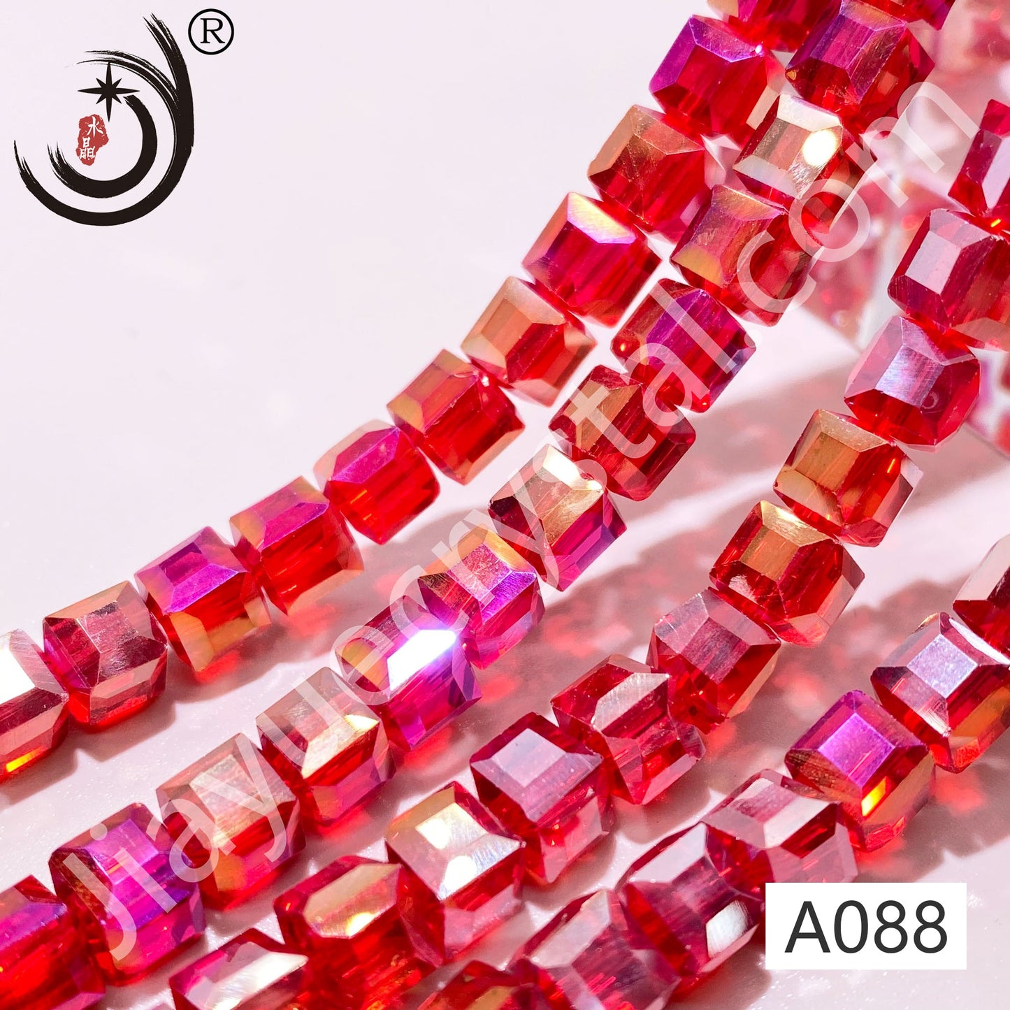 6MM Cubes and Squares Beads Glass Crystal Beads Wholesale For DIY Jewelry (10028)