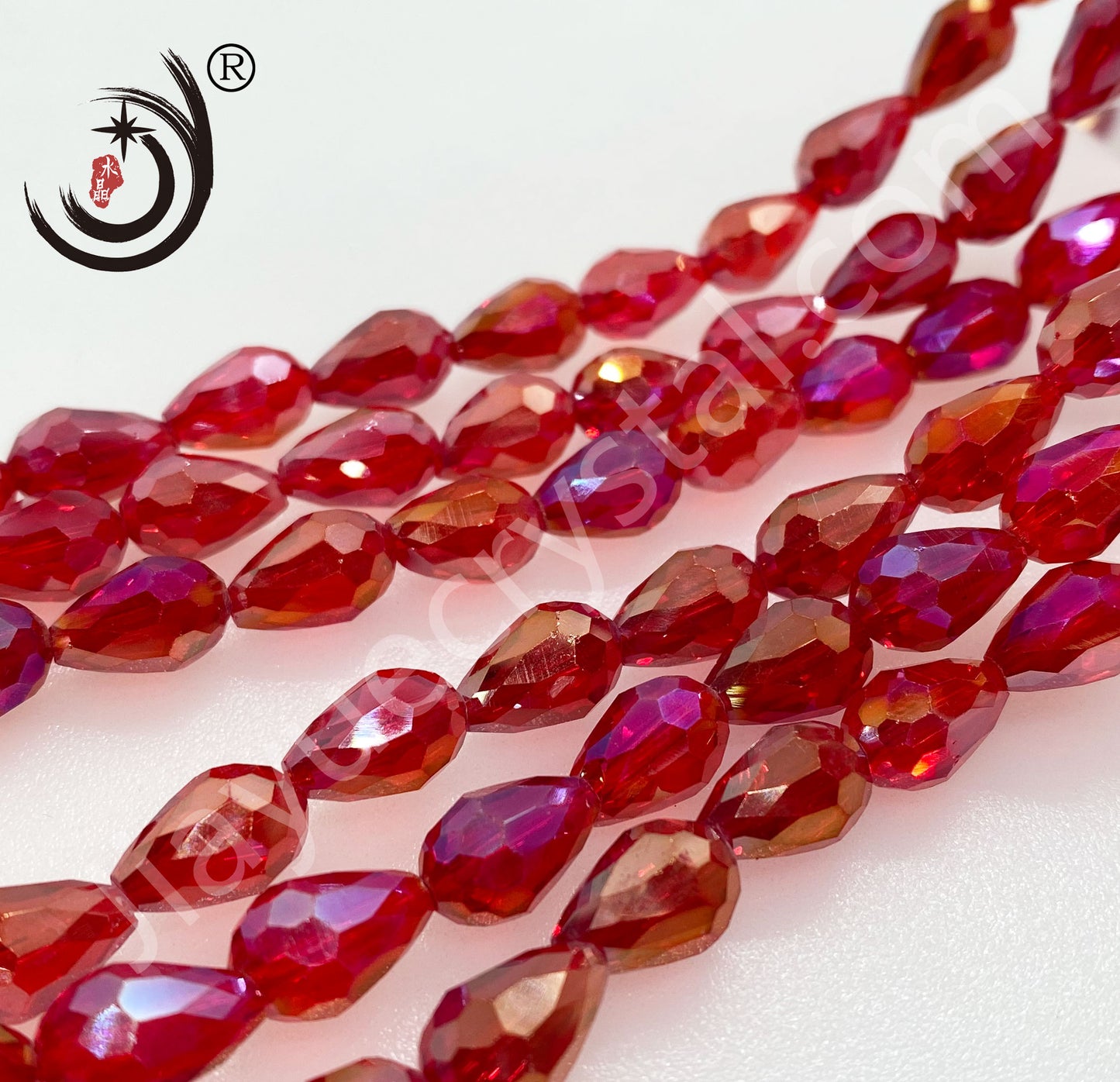 6MM/8MM Water Drop Crystal Glass Beads Whole Sale For DIY Jewelry (10050)