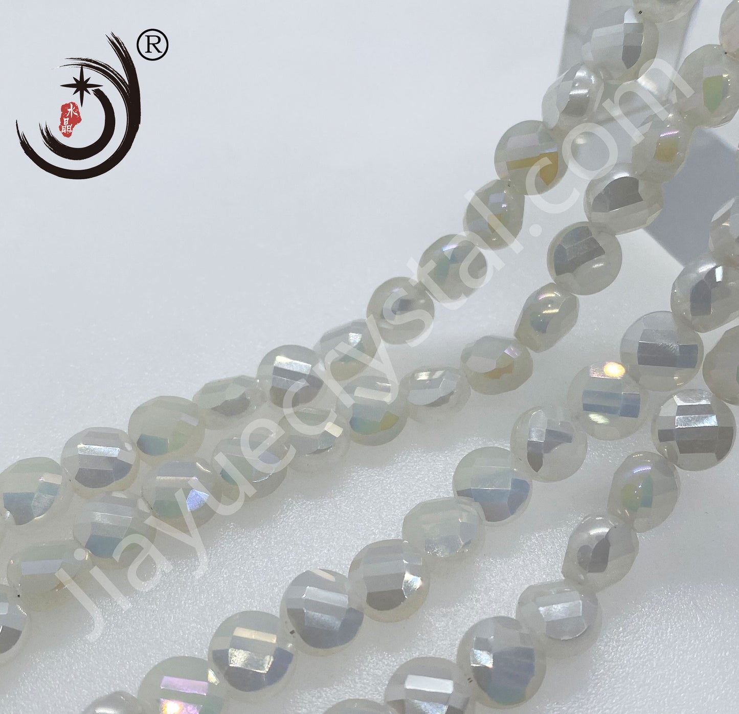 8MM Tile Shape Crystal Glass Beads Whole Sale For DIY Jewelry (10145)