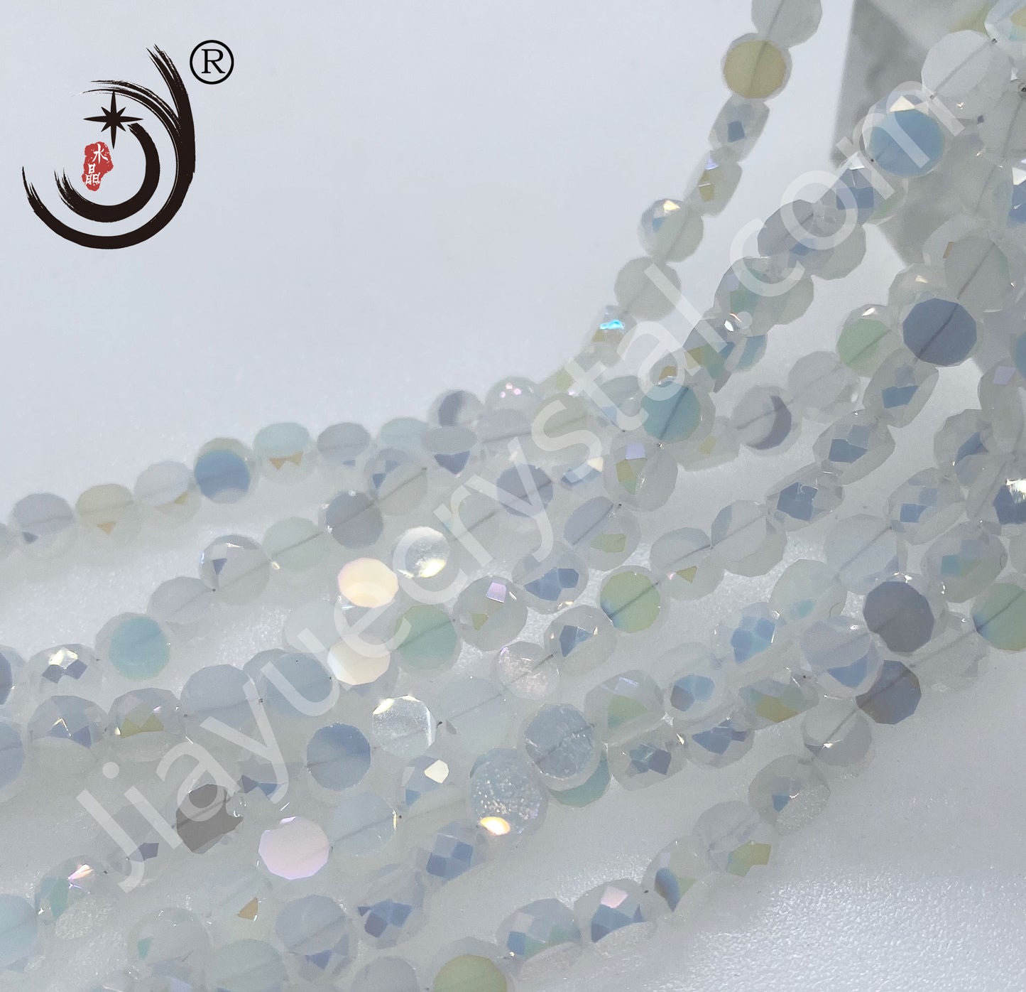 6MM/8MM Round Sheet Glass Crystal Beads Wholesale For DIY Jewelry (10099)