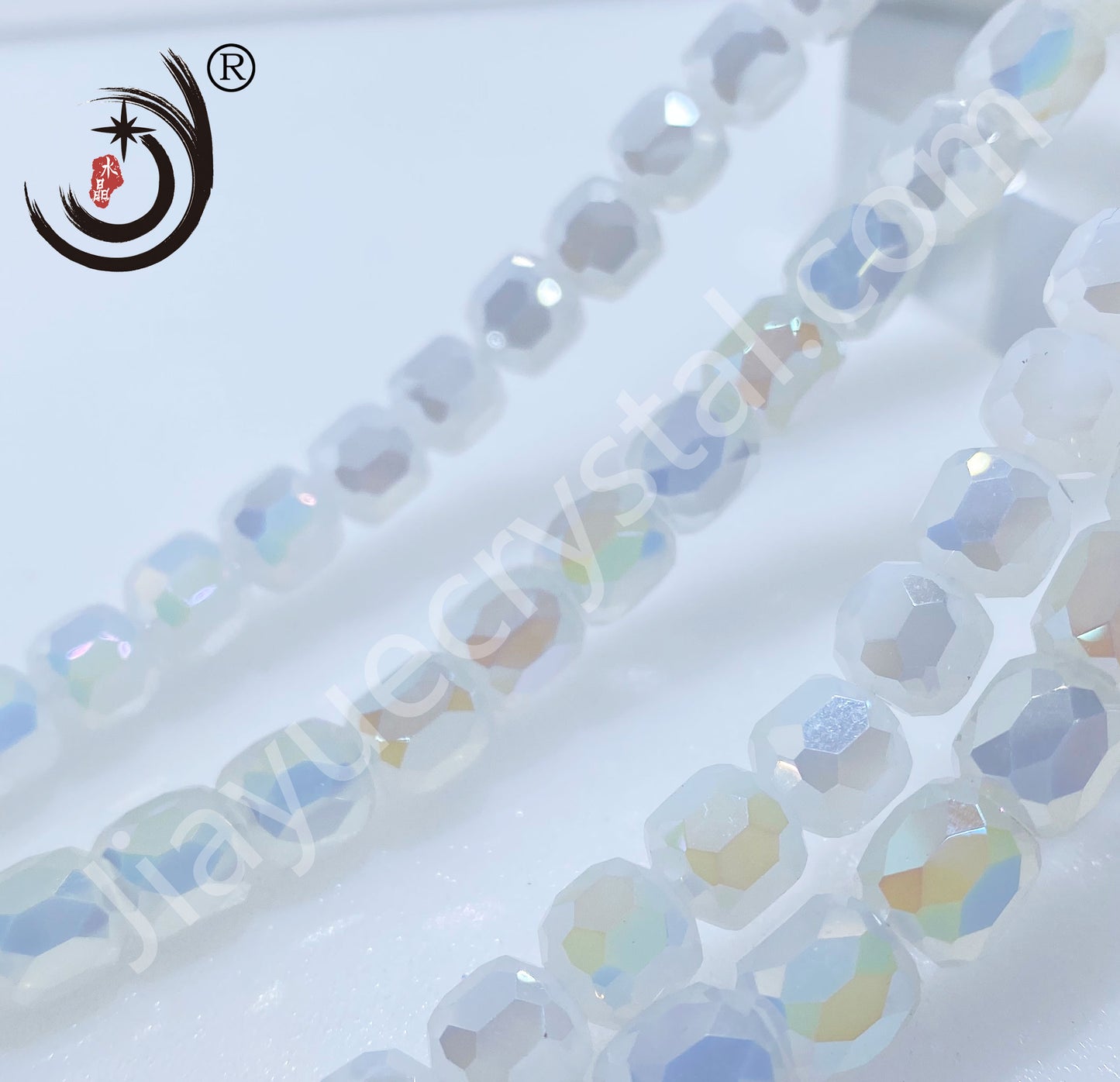 8MM Cylinder Crystal Glass Beads Whole Sale For Jewelry (10138)