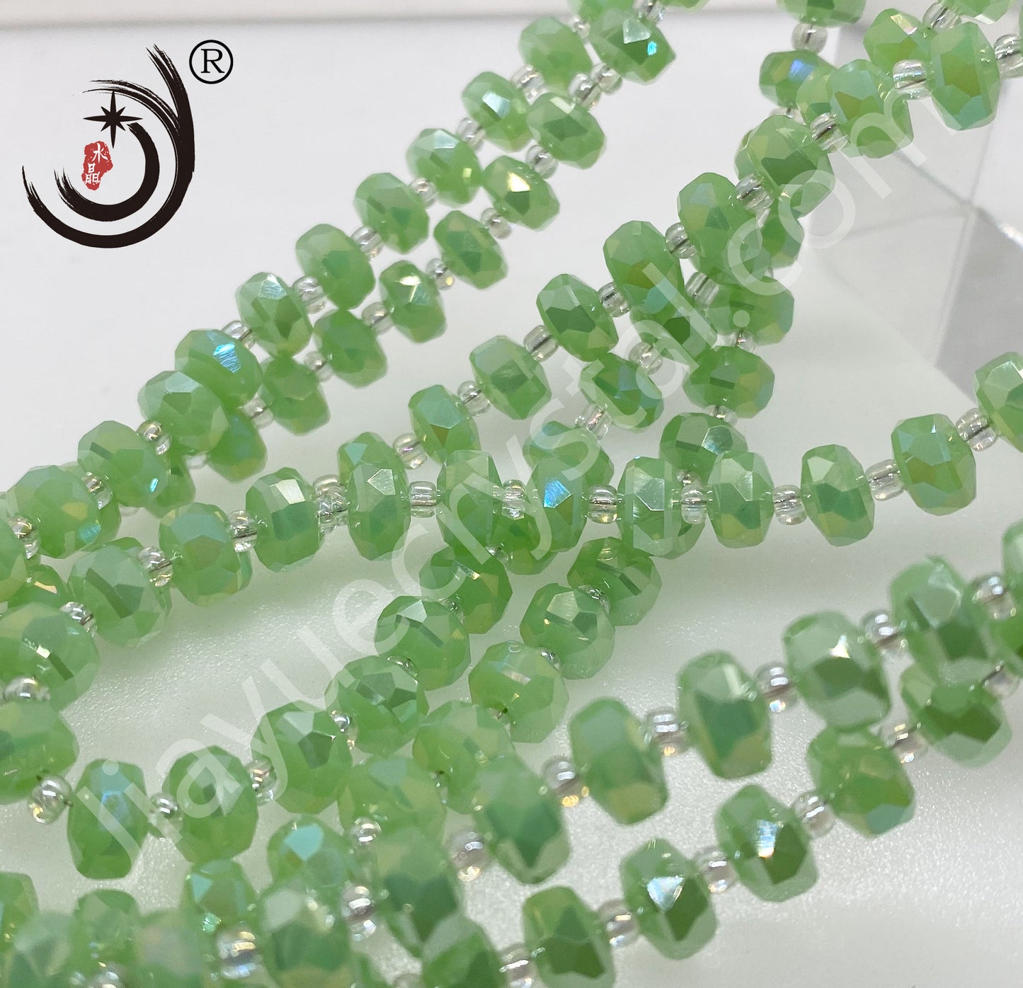 6MM/8MM Wheel Beads Crystal Glass Beads Whole Sale For DIY Jewelry (10117）