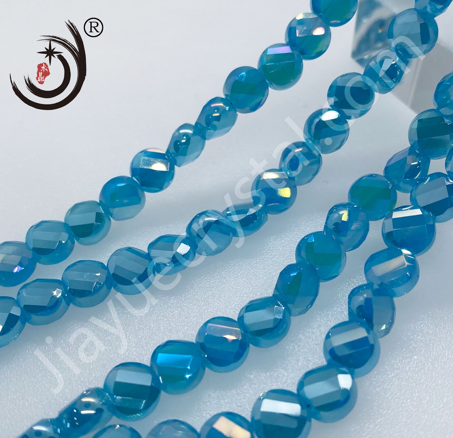 8MM Tile Shape Crystal Glass Beads Whole Sale For DIY Jewelry (10145)