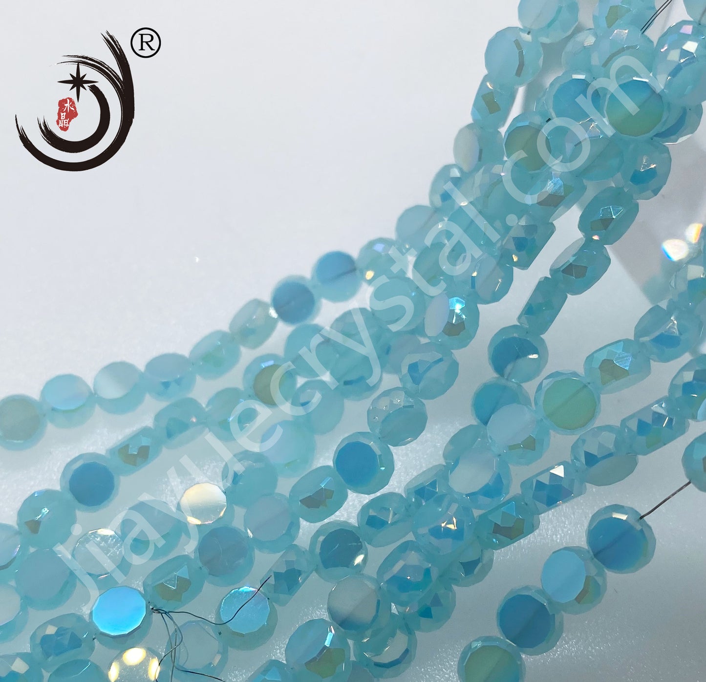 6MM/8MM Round Sheet Glass Crystal Beads Wholesale For DIY Jewelry (10099)