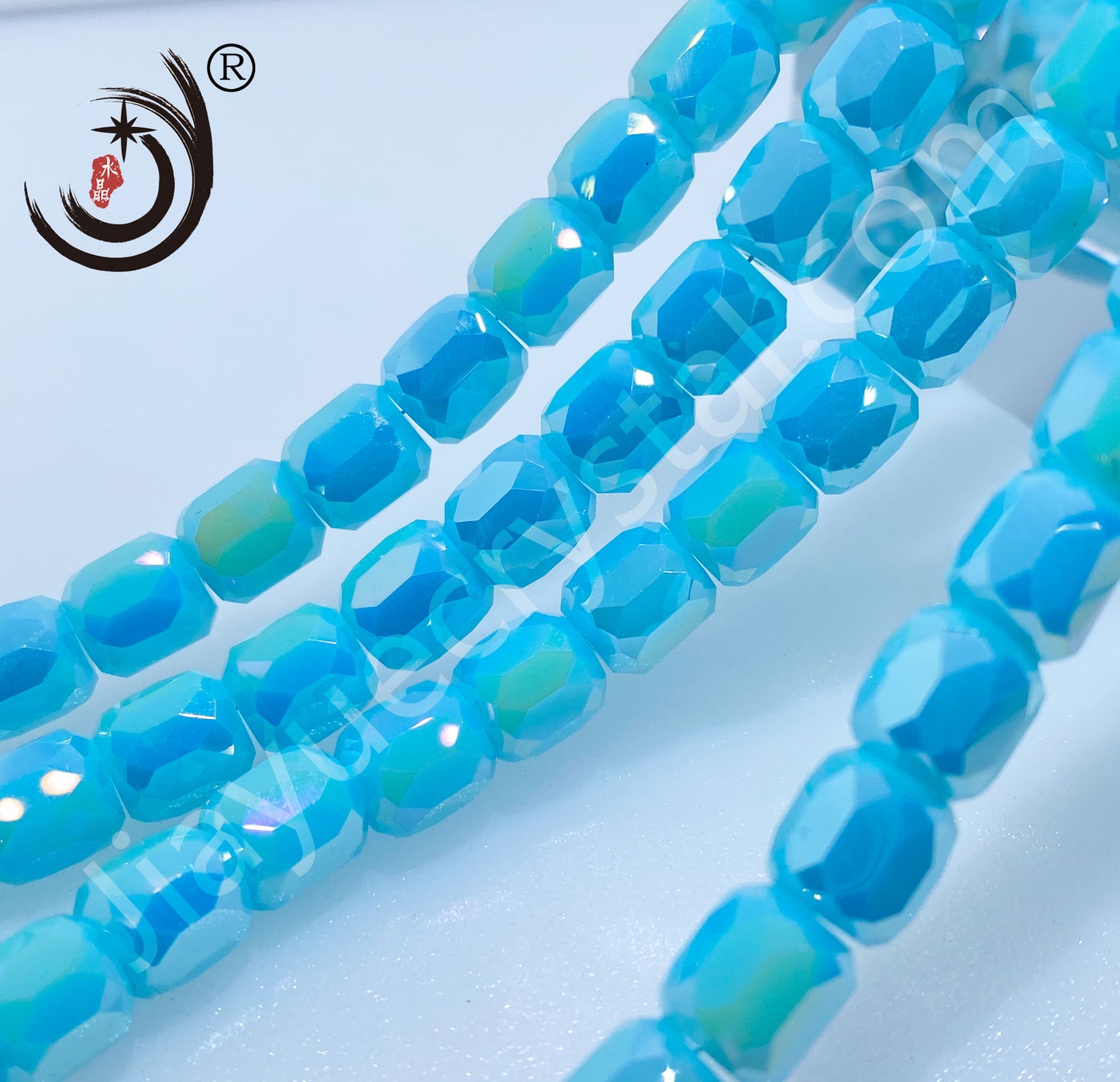 8MM Cylinder Crystal Glass Beads Whole Sale For Jewelry (10138)