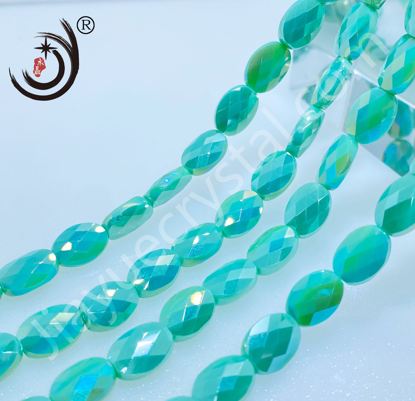 8X11MM Grid Ellipse Shape Glass Crystal Beads Wholesale For DIY Jewelry (19000)