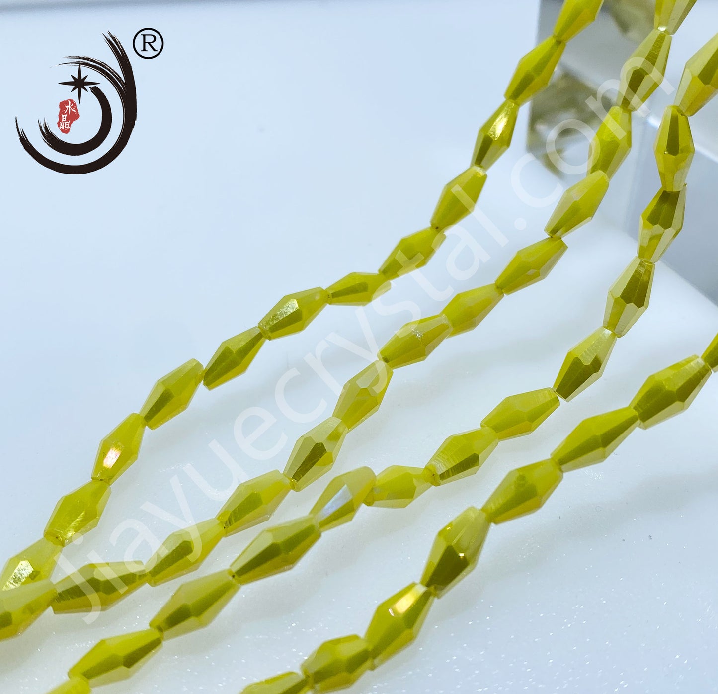 4x8MM Long Pointed Beads Crystal Glass Beads Whole Sale For DIY Jewelry (10061）