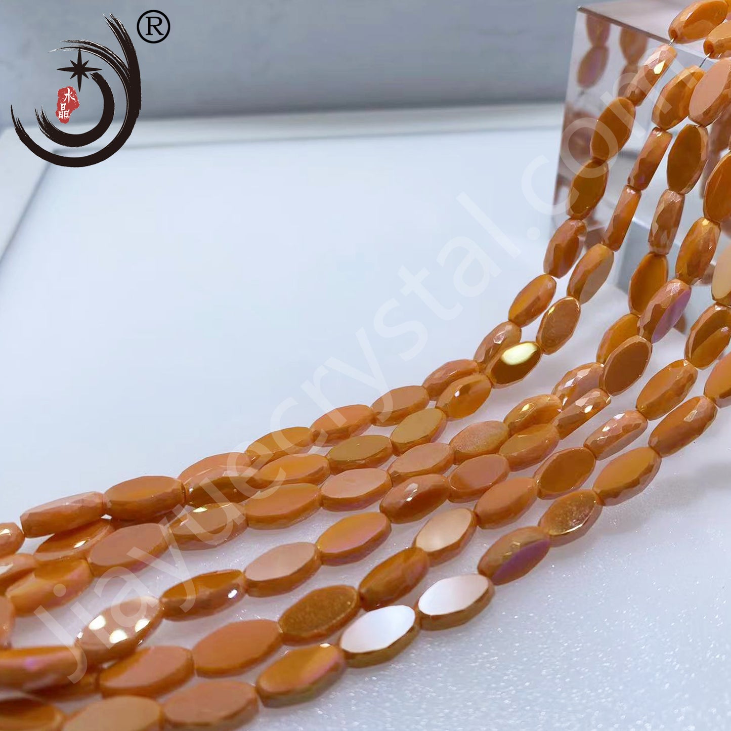 6X10MM Oval Sheet Glass Crystal Beads Wholesale For DIY Jewelry (19100)