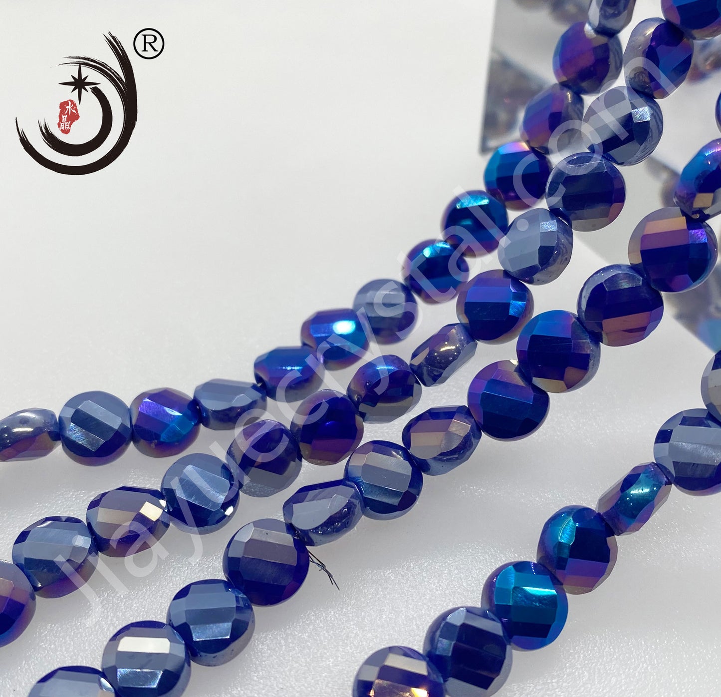 8MM Tile Shape Crystal Glass Beads Whole Sale For DIY Jewelry (10145)