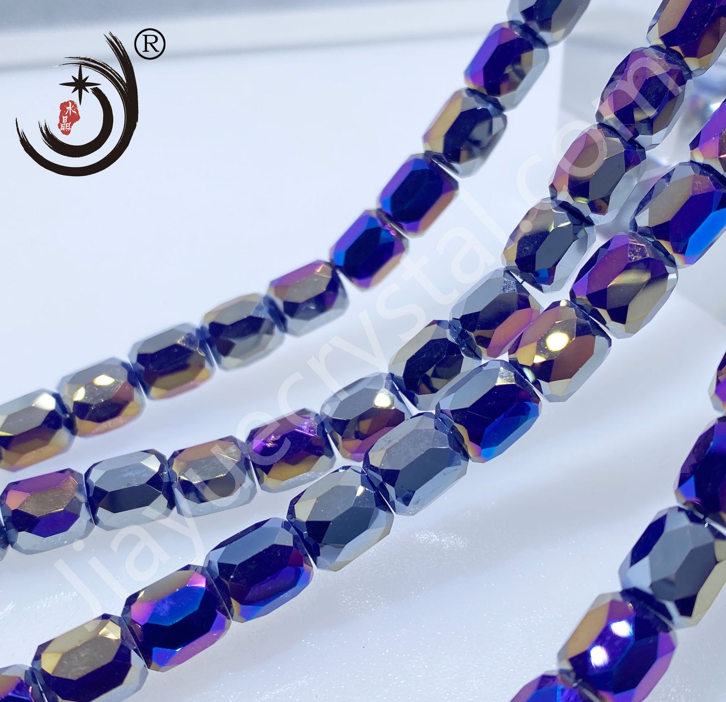 8MM Cylinder Crystal Glass Beads Whole Sale For Jewelry (10138)