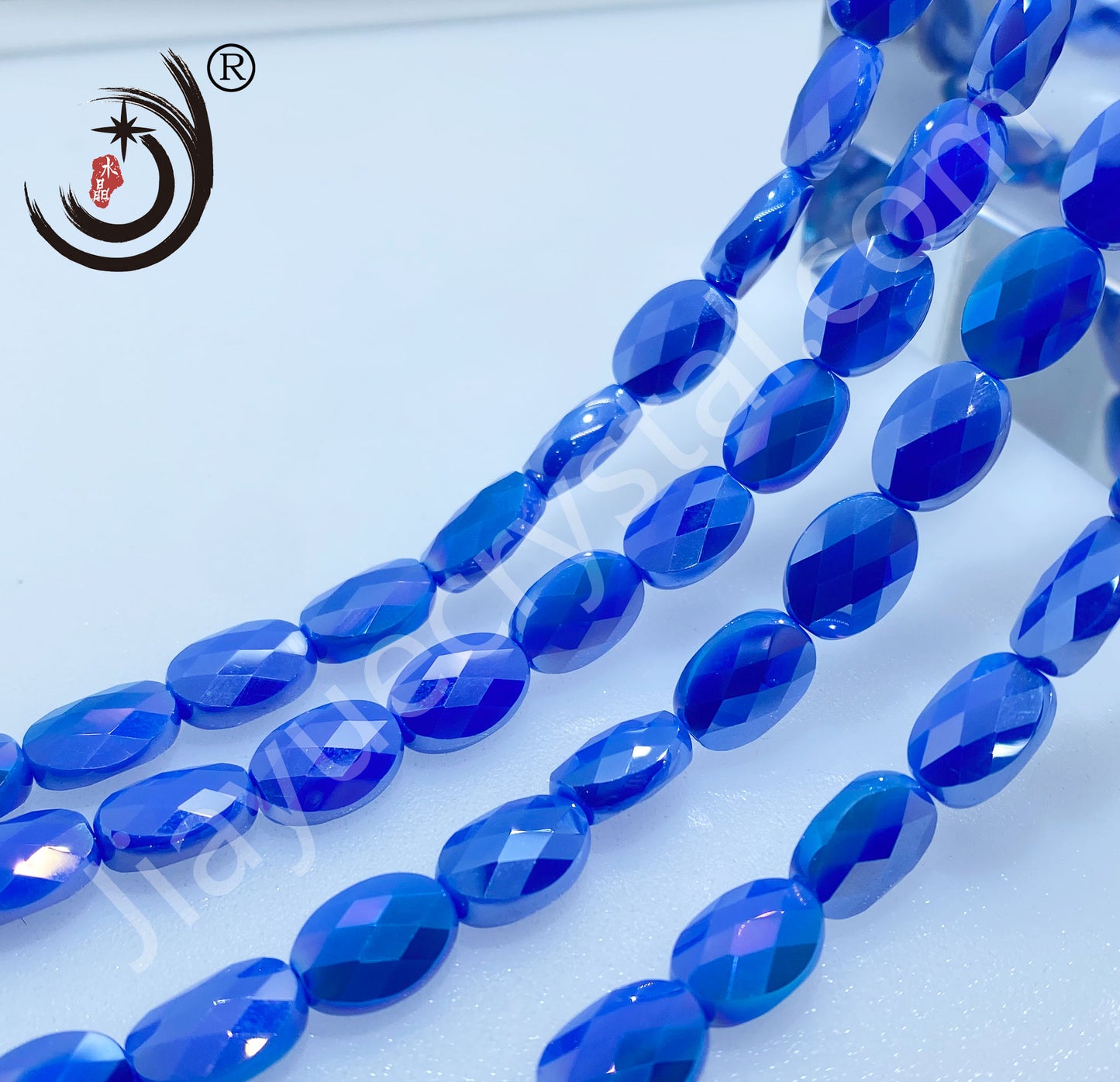 8X11MM Grid Ellipse Shape Glass Crystal Beads Wholesale For DIY Jewelry (19000)