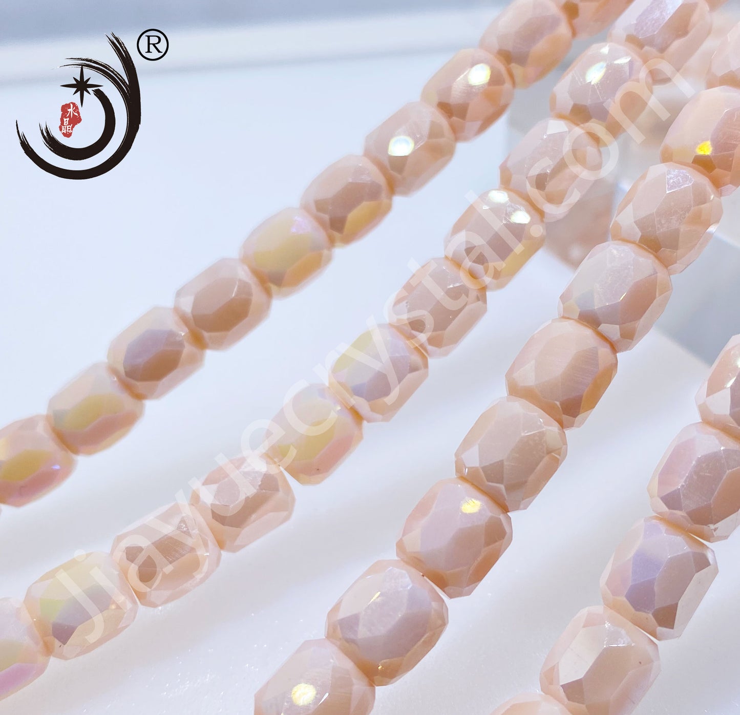 8MM Cylinder Crystal Glass Beads Whole Sale For Jewelry (10138)