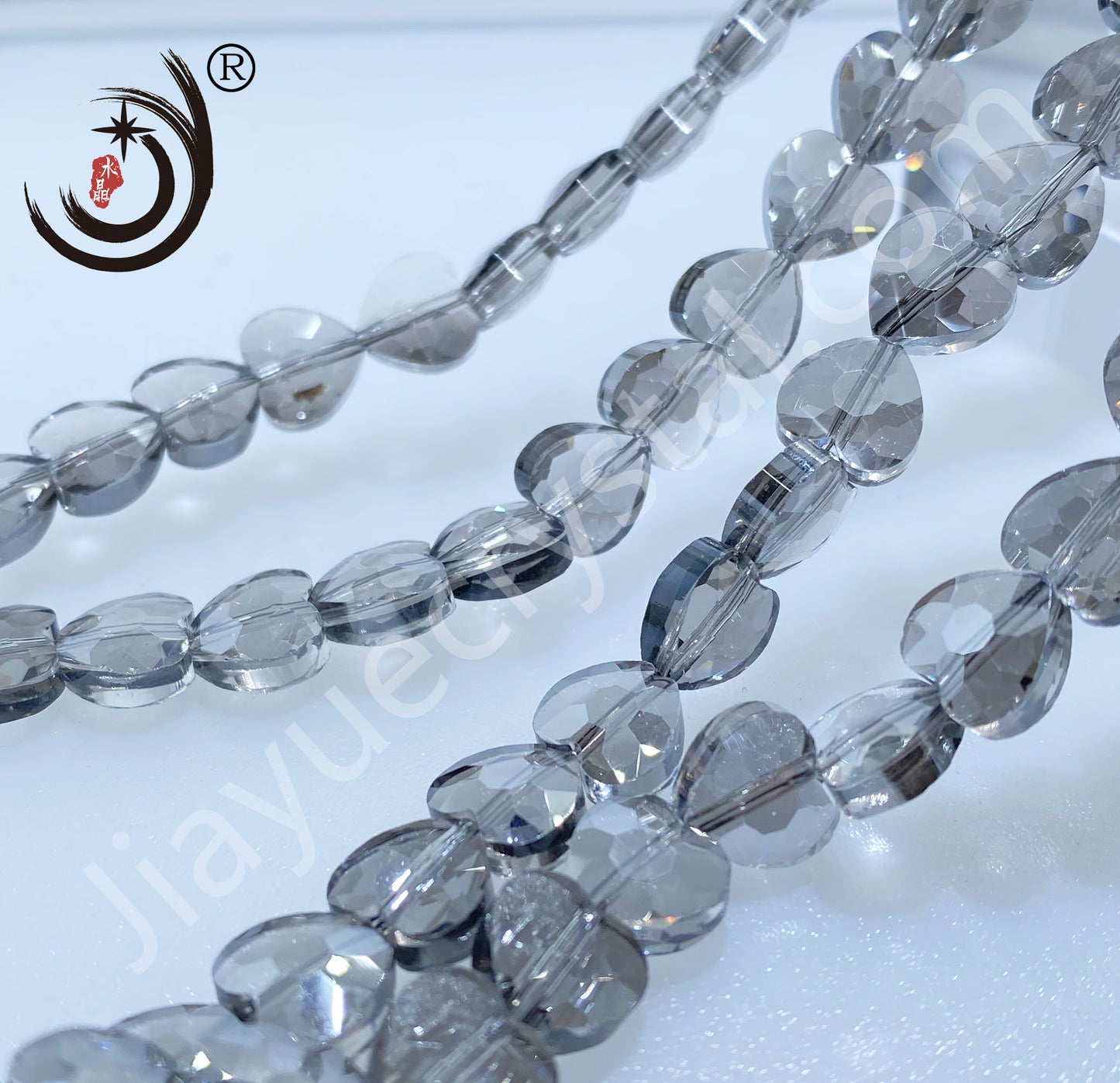 8MM/10MM Faceted Heart Shape Glass Crystal Beads Wholesale For DIY Jewelry (50048)